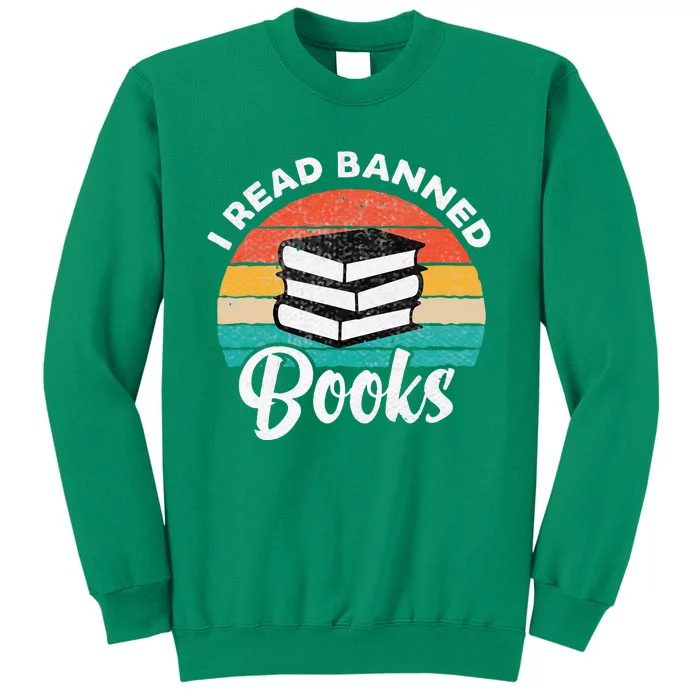 Vintage Retro I Read Banned Books Funny Sweatshirt