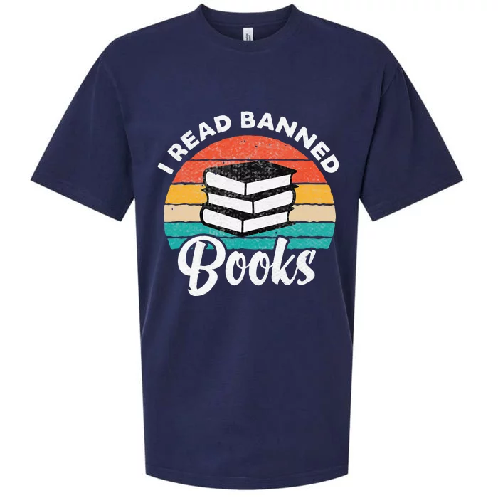 Vintage Retro I Read Banned Books Funny Sueded Cloud Jersey T-Shirt