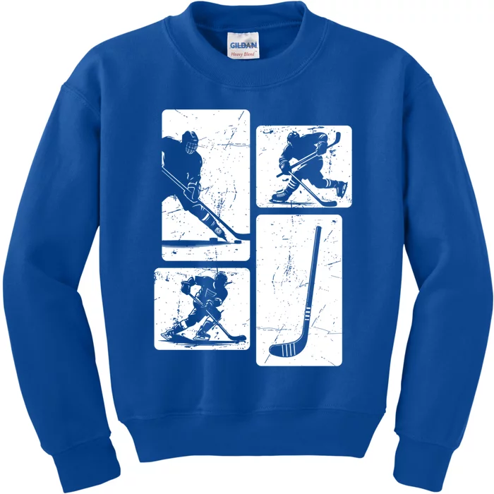 Vintage Retro Ice Hockey Gift Kids Sweatshirt