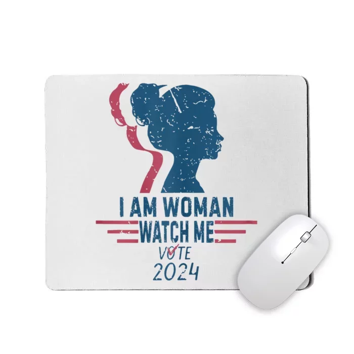 Vintage Retro I Am Woman Watch Me Vote For President Kamalaharris Mousepad