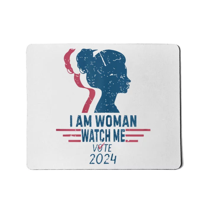 Vintage Retro I Am Woman Watch Me Vote For President Kamalaharris Mousepad