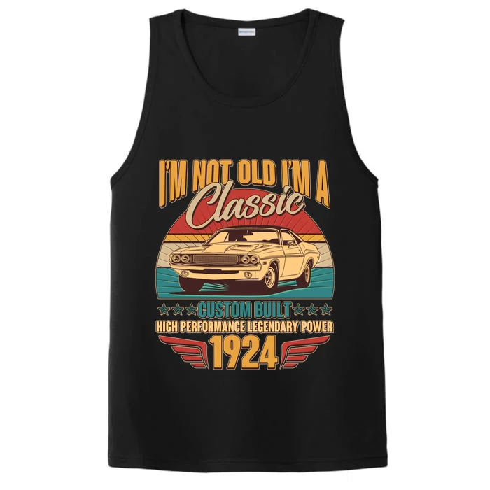 Vintage Retro IM Not Old IM A Classic 1924 100th Birthday Classic Car Lover Performance Tank