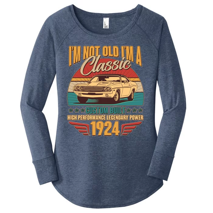 Vintage Retro IM Not Old IM A Classic 1924 100th Birthday Classic Car Lover Women's Perfect Tri Tunic Long Sleeve Shirt