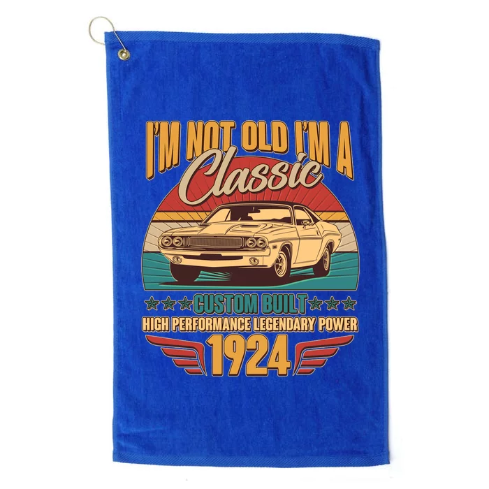 Vintage Retro IM Not Old IM A Classic 1924 100th Birthday Classic Car Lover Platinum Collection Golf Towel