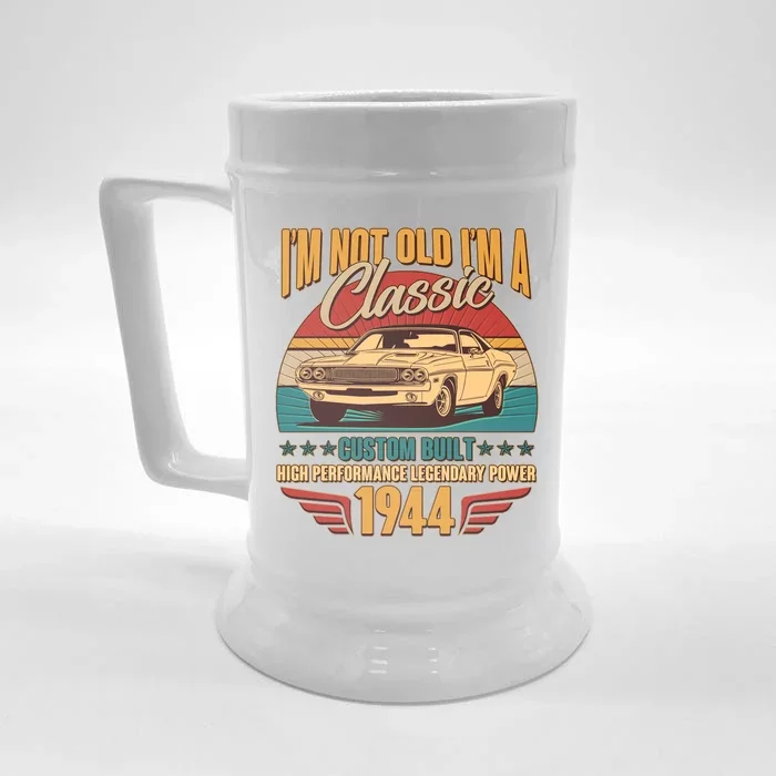 Vintage Retro Im Not Old Im A Classic 1944 80th Birthday Classic Car Lover Front & Back Beer Stein