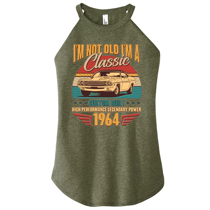 Vintage Retro Im Not Old Im A Classic 1964 60th Birthday Classic Car Lover Women’s Perfect Tri Rocker Tank