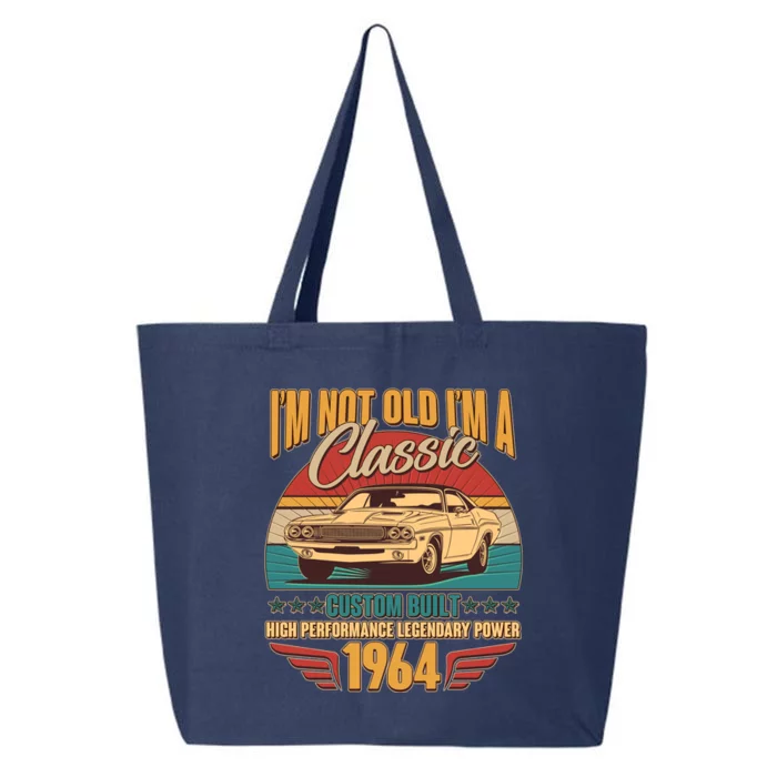 Vintage Retro Im Not Old Im A Classic 1964 60th Birthday Classic Car Lover 25L Jumbo Tote