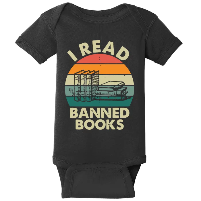 VINTAGE RETRO I READ BANNED BOOKS Baby Bodysuit