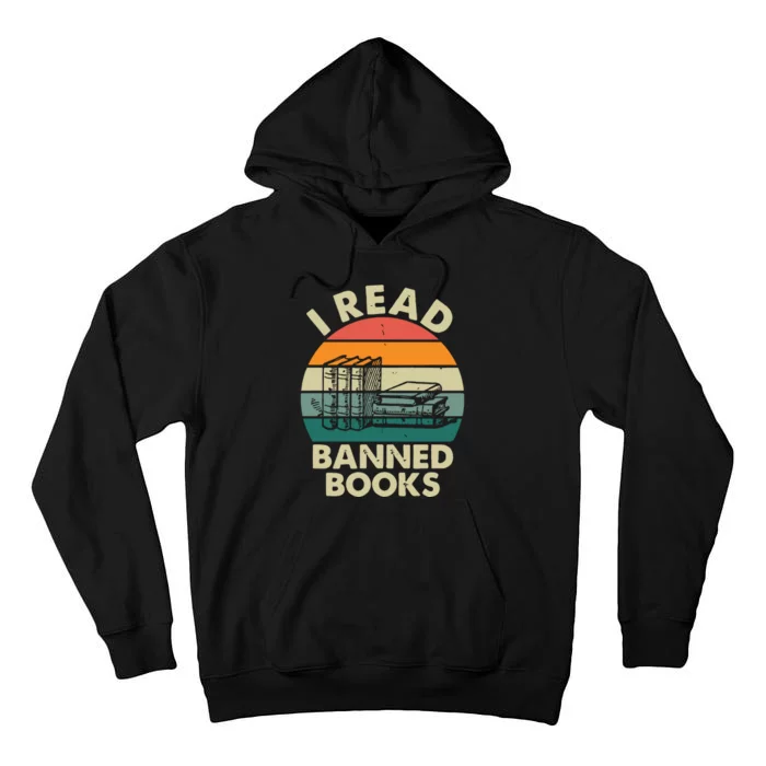 VINTAGE RETRO I READ BANNED BOOKS Tall Hoodie