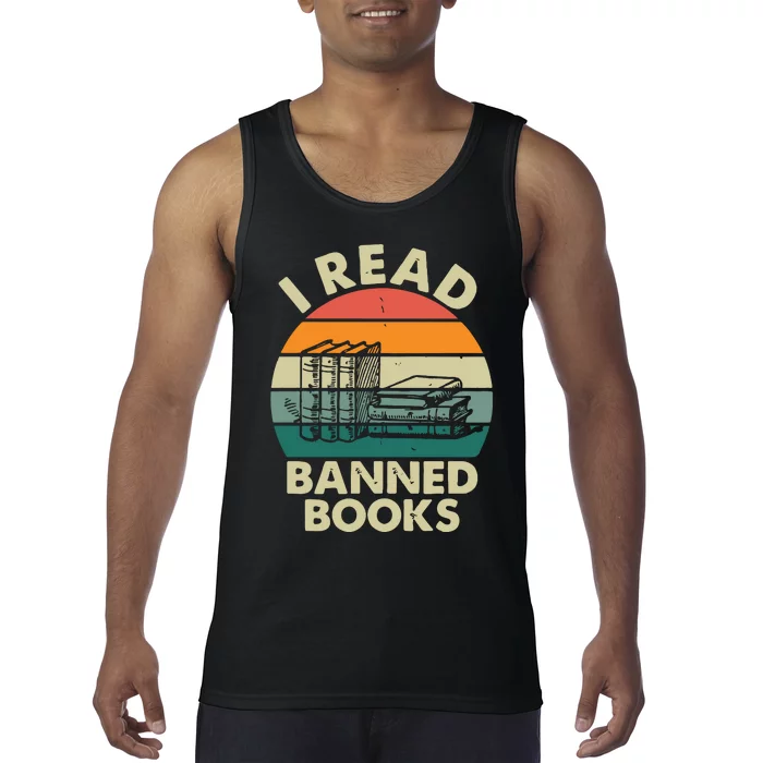 VINTAGE RETRO I READ BANNED BOOKS Tank Top