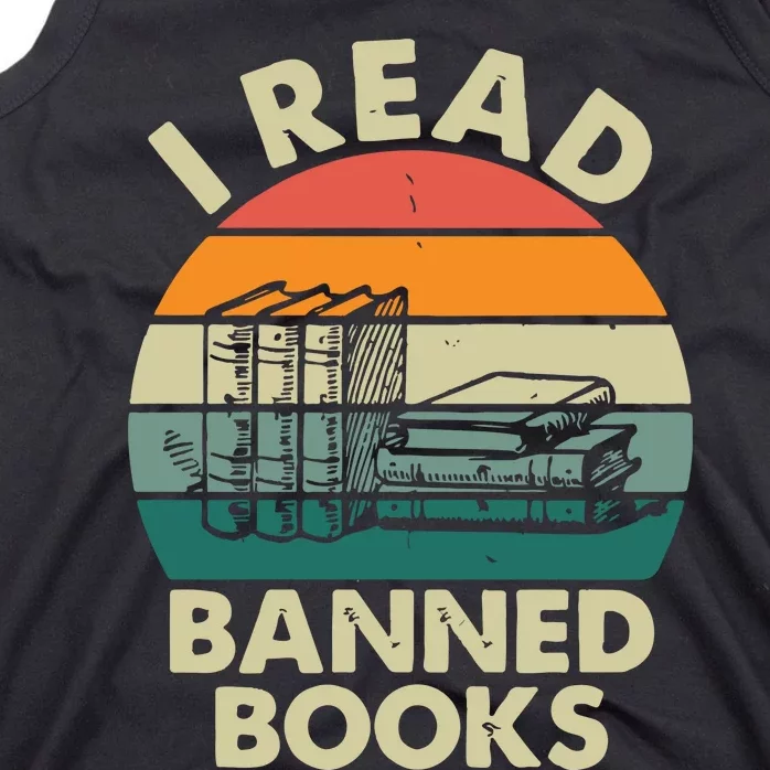 VINTAGE RETRO I READ BANNED BOOKS Tank Top