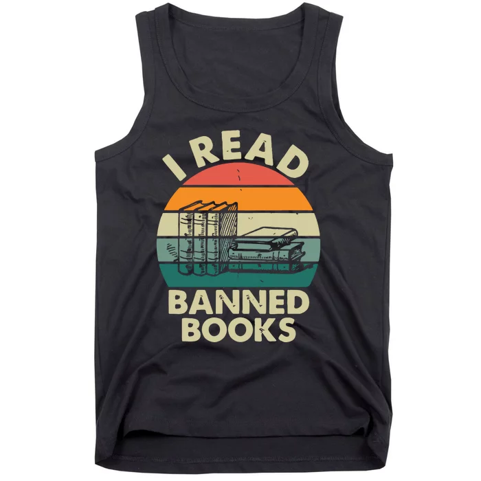 VINTAGE RETRO I READ BANNED BOOKS Tank Top