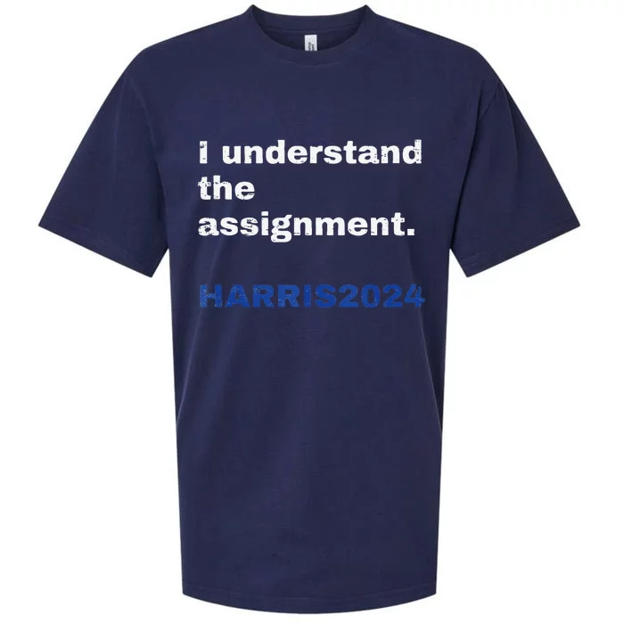 Vintage Retro I Understand The Assignment Harris 2024 Sueded Cloud Jersey T-Shirt