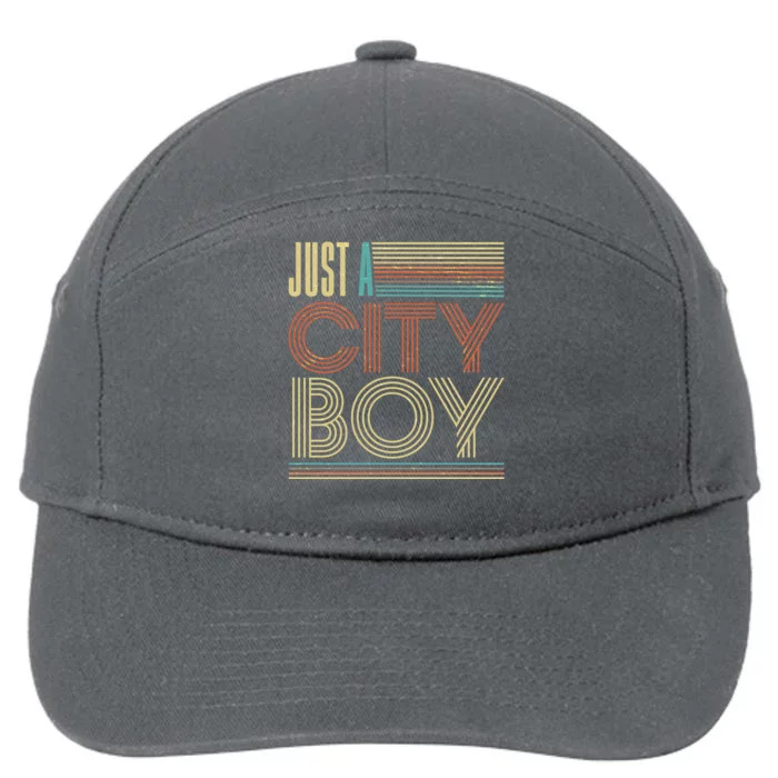 Vintage Retro Just A CityBoy 7-Panel Snapback Hat