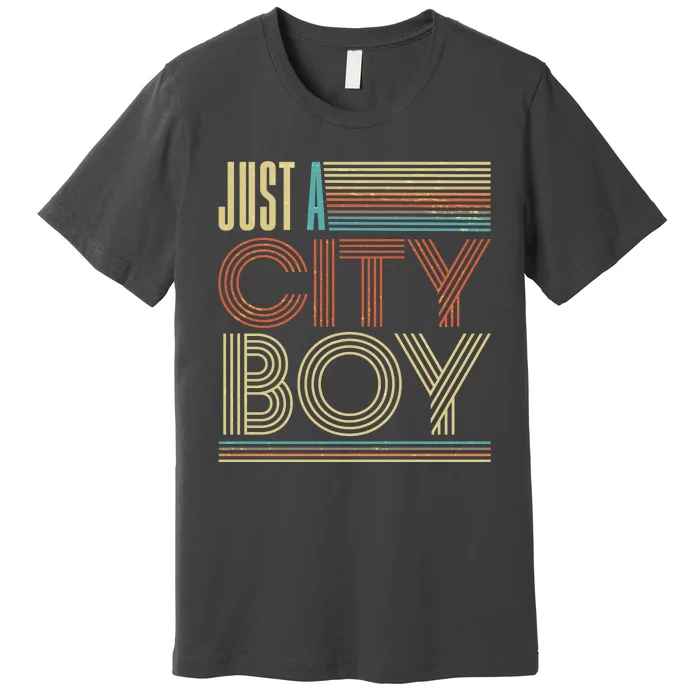 Vintage Retro Just A CityBoy Premium T-Shirt