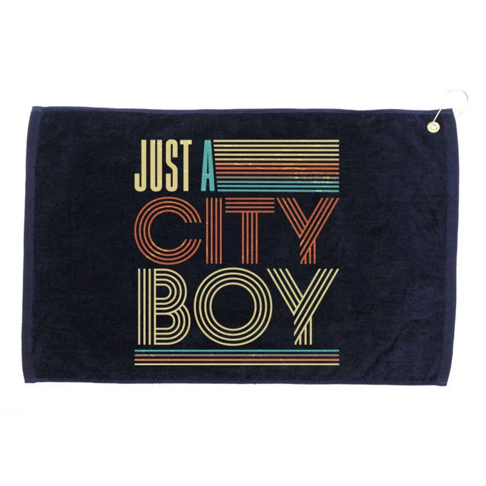 Vintage Retro Just A CityBoy Grommeted Golf Towel