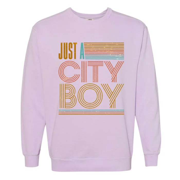 Vintage Retro Just A CityBoy Garment-Dyed Sweatshirt