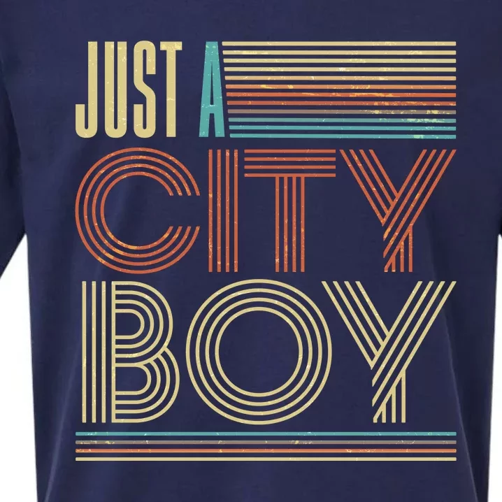 Vintage Retro Just A CityBoy Sueded Cloud Jersey T-Shirt