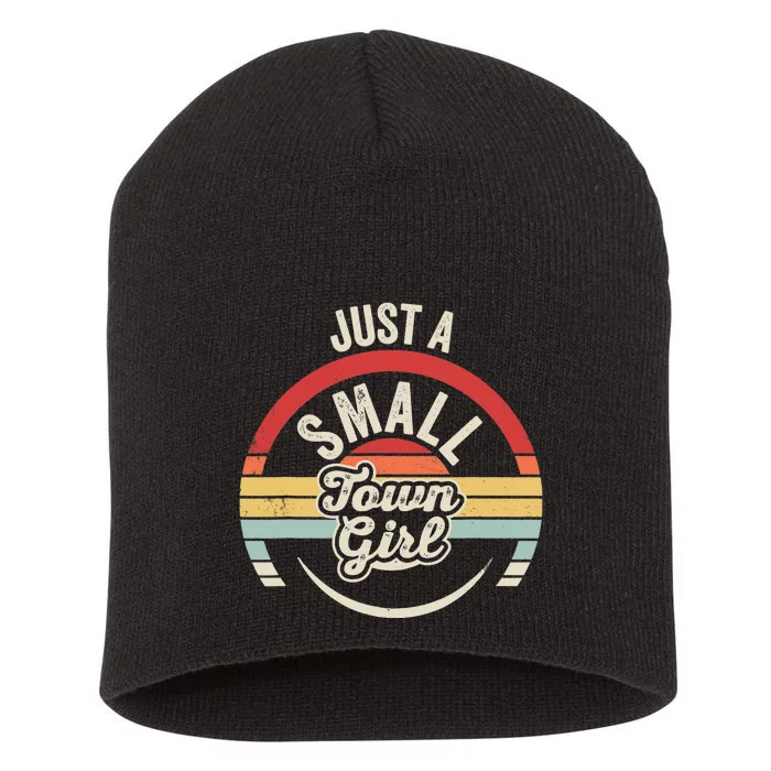 Vintage Retro Just A Small Town Girl Wo Short Acrylic Beanie