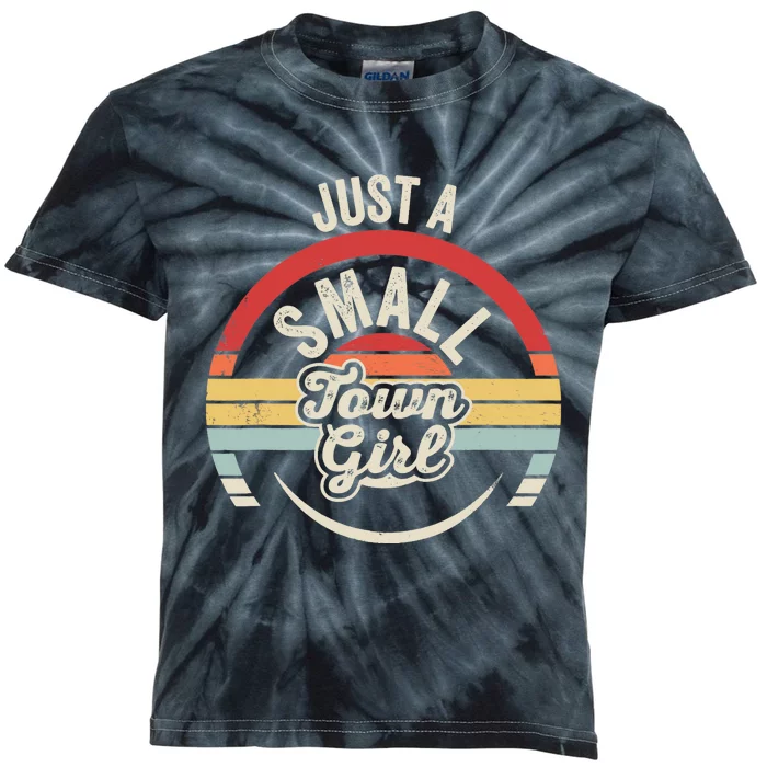 Vintage Retro Just A Small Town Girl Wo Kids Tie-Dye T-Shirt