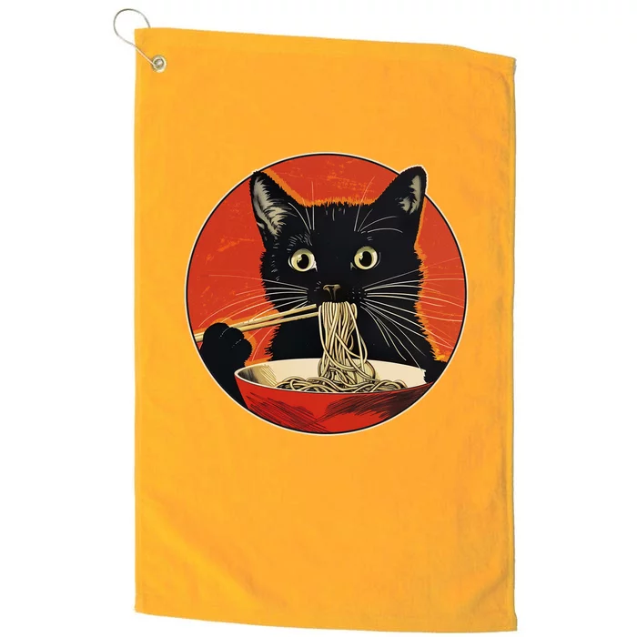 Vintage Retro Japanese Ramen Cat Neko Platinum Collection Golf Towel