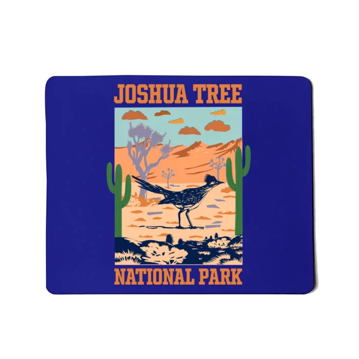 Vintage Roadrunner Joshua Tree National Park Hiking Camping Great Gift Mousepad