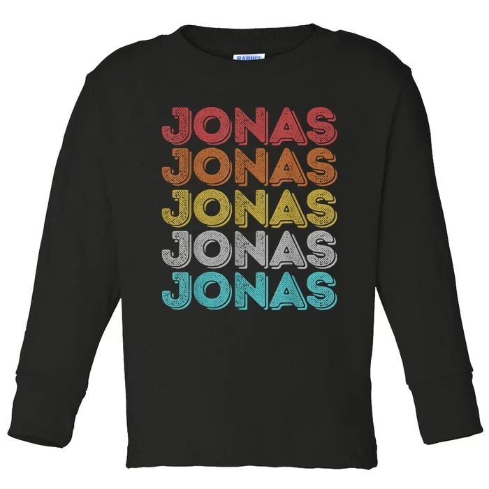 Vintage Retro Jonas Toddler Long Sleeve Shirt