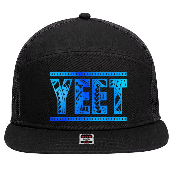 Vintage Retro Jey Yeet Ww Quotes Design Apparel 7 Panel Mesh Trucker Snapback Hat