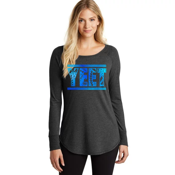 Vintage Retro Jey Yeet Ww Quotes Design Apparel Women's Perfect Tri Tunic Long Sleeve Shirt