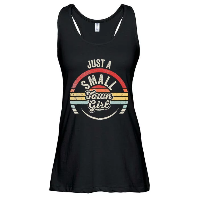 Vintage Retro Just A Small Town Ladies Essential Flowy Tank