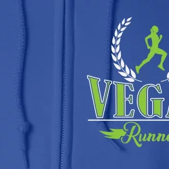 Vegan Runner Jogging Marathon Great Gift Full Zip Hoodie