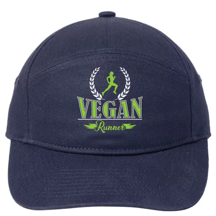 Vegan Runner Jogging Marathon Great Gift 7-Panel Snapback Hat