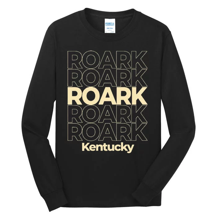 Vintage Roark Kentucky Repeating Text Tall Long Sleeve T-Shirt