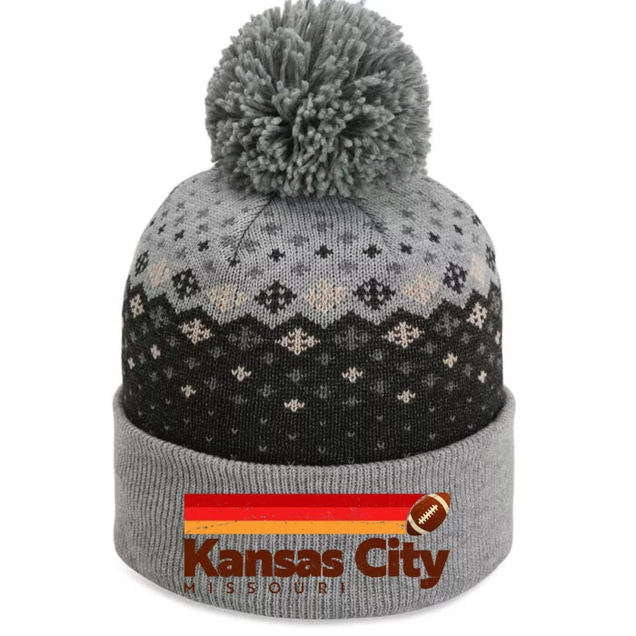 Vintage Retro Kansas City Missouri Football The Baniff Cuffed Pom Beanie