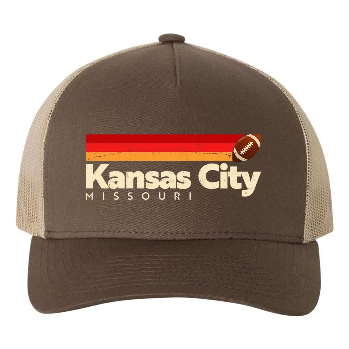 Vintage Retro Kansas City Missouri Football Yupoong Adult 5-Panel Trucker Hat