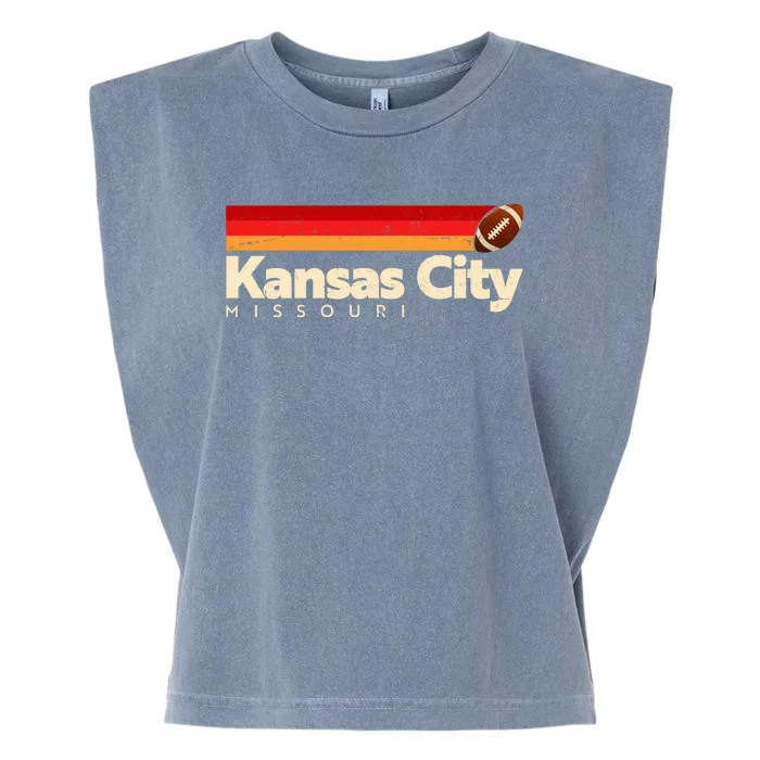 Vintage Retro Kansas City Missouri Football Garment-Dyed Women's Muscle Tee