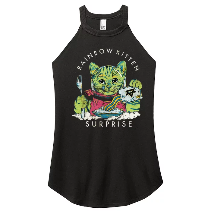 Vintage Rainbow Kitten Surprise Women’s Perfect Tri Rocker Tank