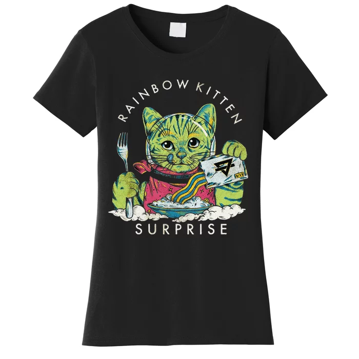 Vintage Rainbow Kitten Surprise Women's T-Shirt