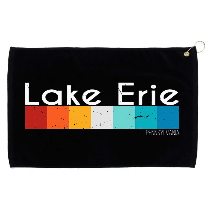 Vintage Retro Lake Erie Pennsylvania Souvenirs Grommeted Golf Towel