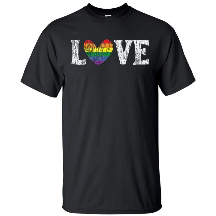 Vintage Rainbow Love Proud Family Matching Gay Lesbian LGBTQ Tall T-Shirt