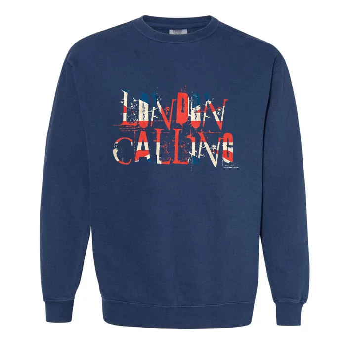 Vintage Retro London Calling Garment-Dyed Sweatshirt