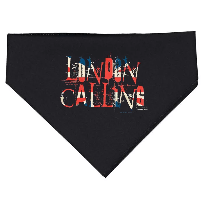 Vintage Retro London Calling USA-Made Doggie Bandana