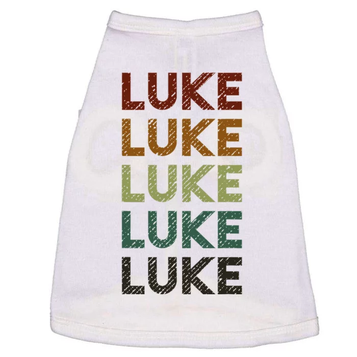 Vintage Retro Luke First Name Doggie Tank