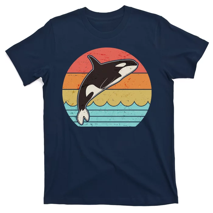 Vintage Retro Leaping Ocra Killer Whale T-Shirt