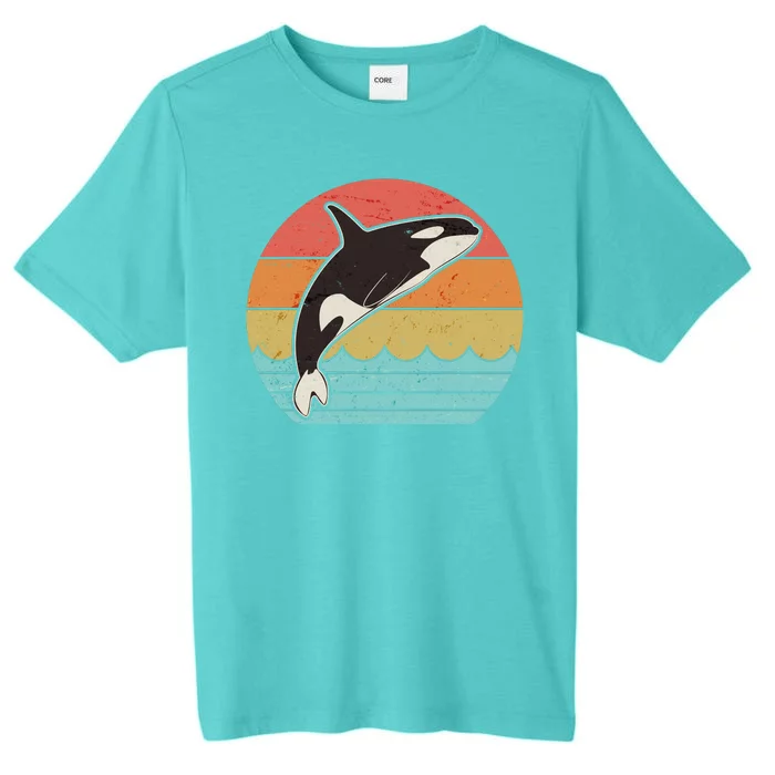 Vintage Retro Leaping Ocra Killer Whale ChromaSoft Performance T-Shirt