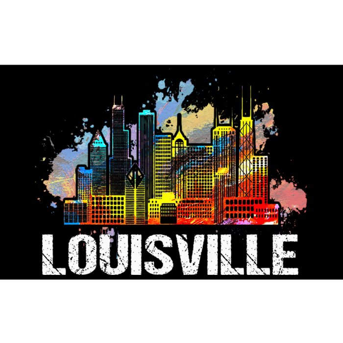 Vintage Retro Louisville Kentucky Skyline Gift Bumper Sticker