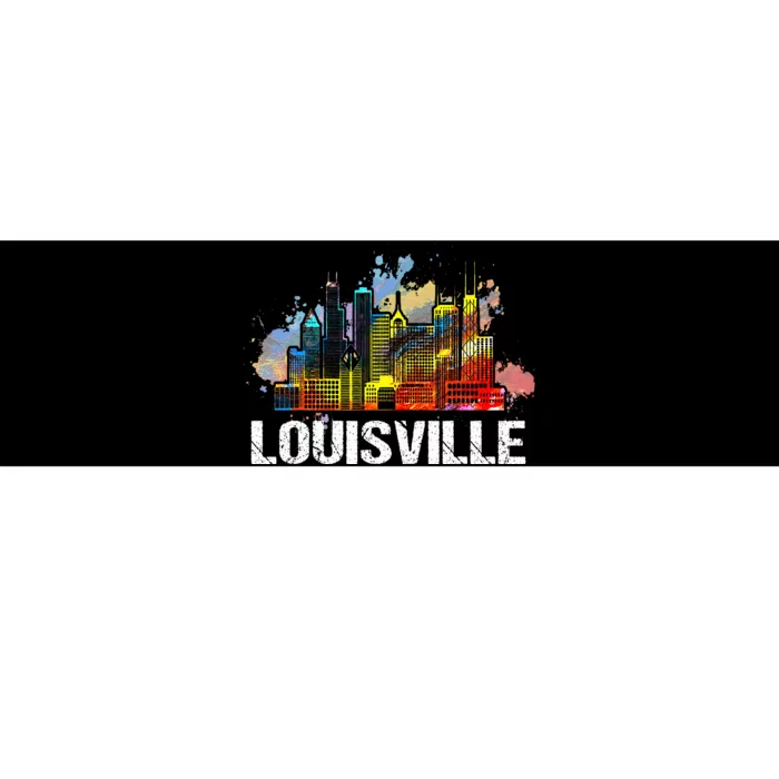 Vintage Retro Louisville Kentucky Skyline Gift Bumper Sticker