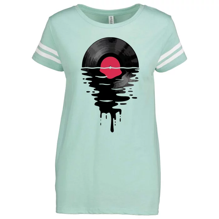 Vinyl Record Music Lp Classic 80s Sunset Enza Ladies Jersey Football T-Shirt