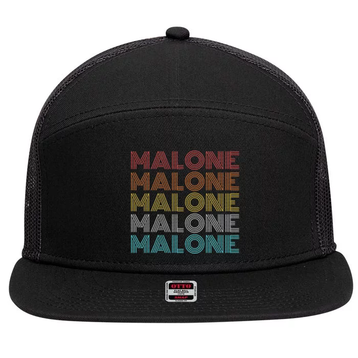 Vintage Retro Malone 7 Panel Mesh Trucker Snapback Hat