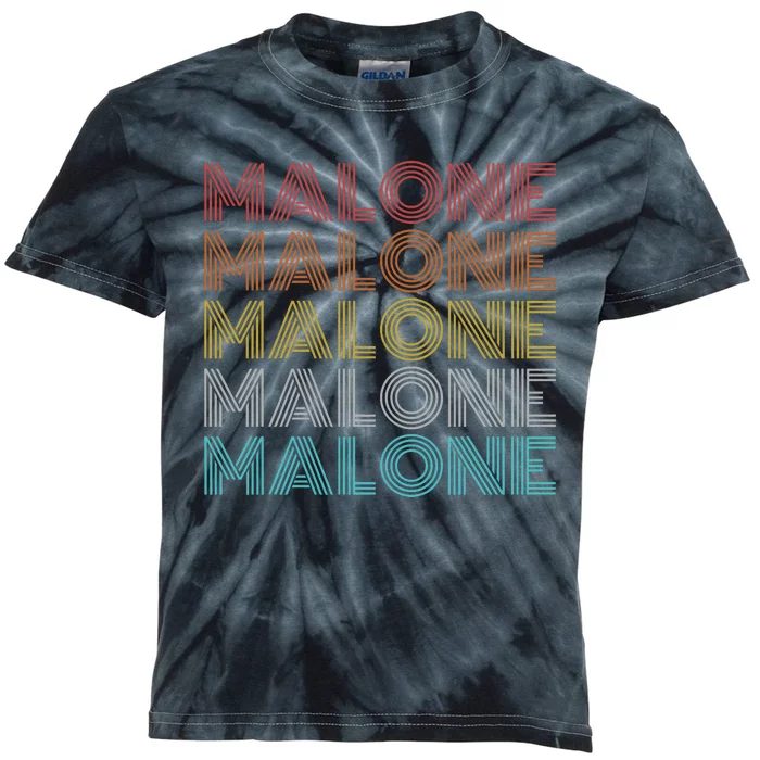 Vintage Retro Malone Kids Tie-Dye T-Shirt